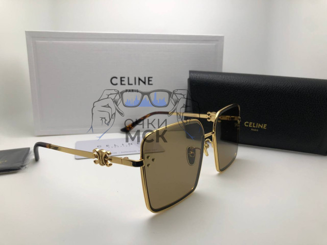 Очки Celine Octa Gold солнцезащитные унисекс женские мужские оригинал