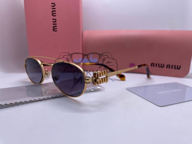 Очки Miu Miu Vintage Gold/Black солнцезащитные женские оригинал