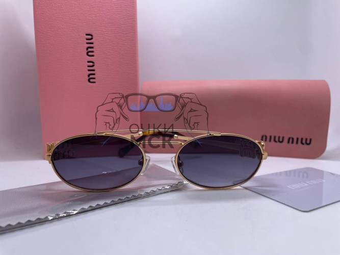 Очки Miu Miu Vintage Gold/Black солнцезащитные женские оригинал