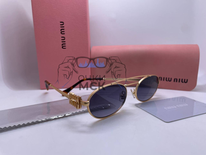 Очки Miu Miu Vintage Gold/Black солнцезащитные женские оригинал