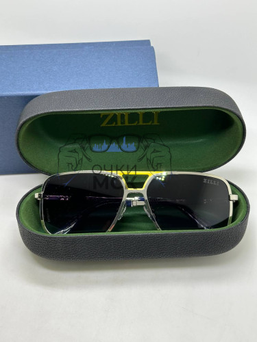 Очки Zilli Aviator Silver/Black Черный градиент солнцезащитные унисекс женские мужские оригинал