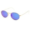 Очки Ray Ban Oval Metal RB3547 Синие зеркальные солнцезащитные унисекс женские мужские оригинал