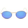 Очки Ray Ban Oval Metal RB3547 Синие зеркальные солнцезащитные унисекс женские мужские оригинал