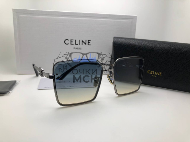 Очки Celine Octa Silver/Blue солнцезащитные унисекс женские мужские оригинал