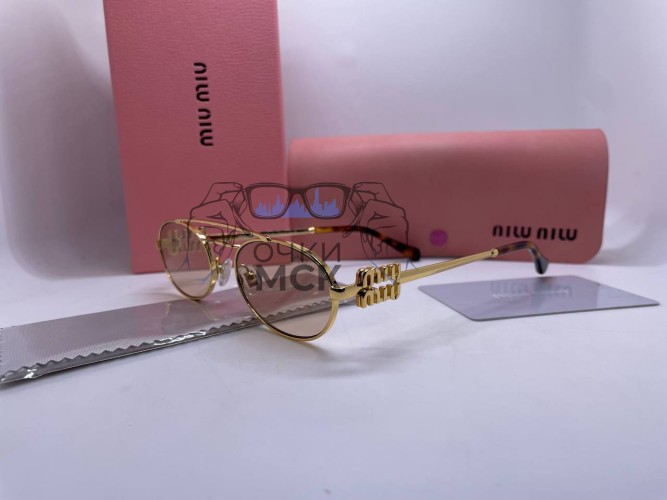 Очки Miu Miu Vintage Gold/Light Gold солнцезащитные женские оригинал