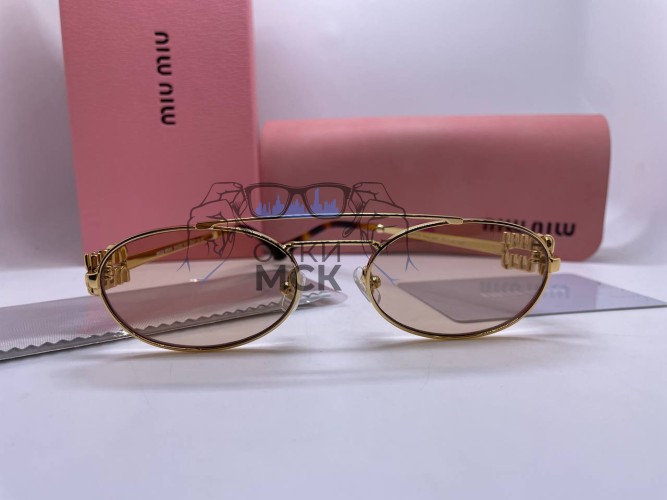Очки Miu Miu Vintage Gold/Light Gold солнцезащитные женские оригинал