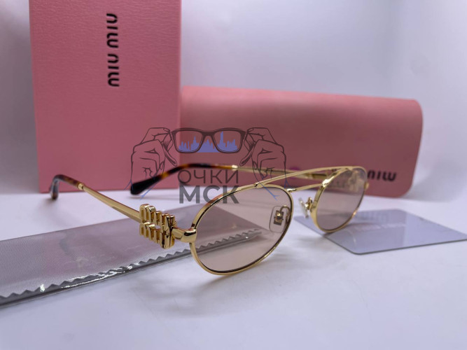 Очки Miu Miu Vintage Gold/Light Gold солнцезащитные женские оригинал