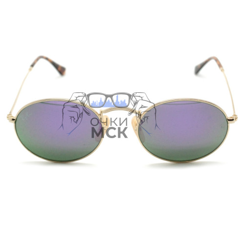 Очки Ray Ban Oval Metal RB3547N Серый градиент солнцезащитные унисекс женские мужские оригинал
