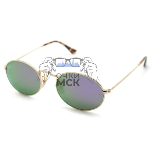Очки Ray Ban Oval Metal RB3547N Серый градиент солнцезащитные унисекс женские мужские оригинал