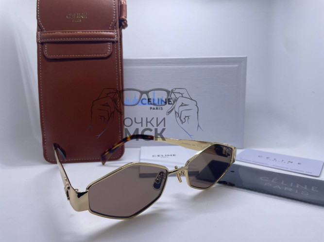 Очки Celin Rhomb Gold/Brown солнцезащитные женские оригинал