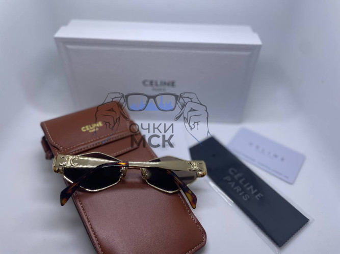 Очки Celin Rhomb Gold/Brown солнцезащитные женские оригинал