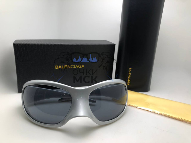 Очки Balenciaga Mask Grey/Black Тёмный градиент солнцезащитные унисекс женские мужские оригинал