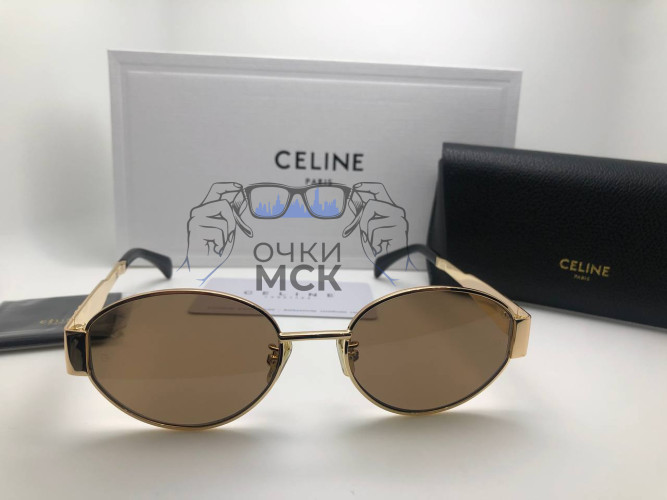 Очки Celine Minimal Gold/Brown солнцезащитные женские оригинал