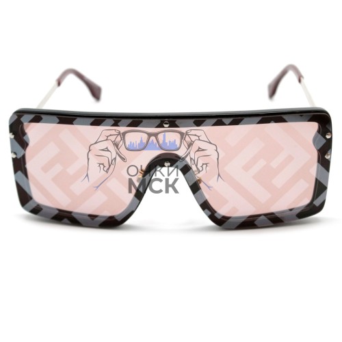 Очки Fendi FFM 0046 Розовые солнцезащитные женские оригинал