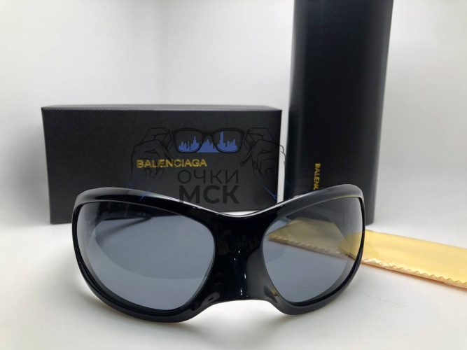 Очки Balenciaga Mask Black Тёмный градиент солнцезащитные унисекс женские мужские оригинал