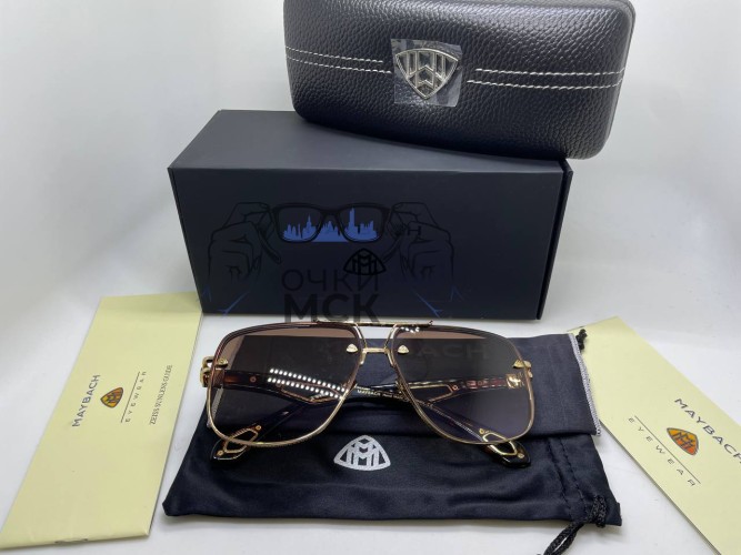 Очки Maybach Aviator Gold/Brown солнцезащитные мужские оригинал