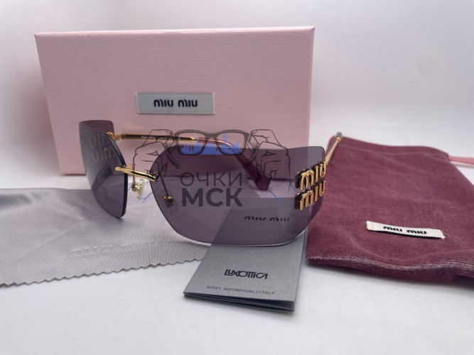 Очки Miu Miu MU 54YS 5AK30B Gold/Brown солнцезащитные женские оригинал