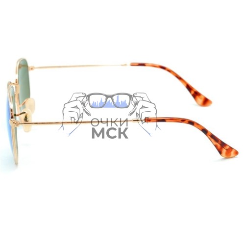 Очки Ray Ban Hexagonal Metal RB3548N Голубой градиент солнцезащитные унисекс женские мужские оригинал