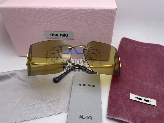 Очки Miu Miu MU 54YS 5AK30B Full Gold солнцезащитные женские оригинал