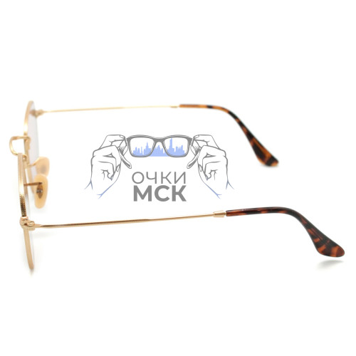 Очки Ray Ban Hexagonal Metal RB3548N Светло-розовый зеркальный солнцезащитные унисекс женские мужские оригинал