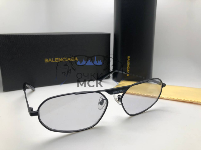 Очки Balenciaga 2455 Black/Light Тёмно-серый солнцезащитные унисекс женские мужские оригинал