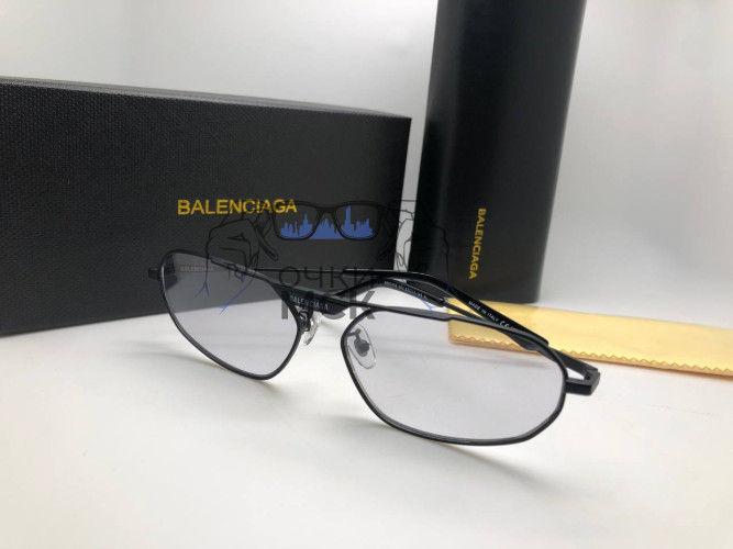 Очки Balenciaga 2455 Black/Light Тёмно-серый солнцезащитные унисекс женские мужские оригинал
