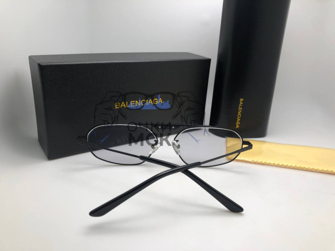 Очки Balenciaga 2455 Black/Light Тёмно-серый солнцезащитные унисекс женские мужские оригинал