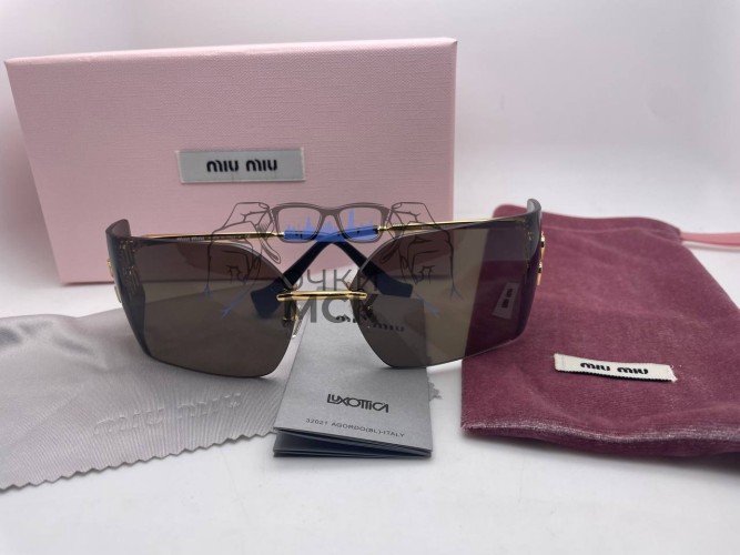 Очки Miu Miu MU 54YS 5AK30B Gold/Light Black солнцезащитные женские оригинал