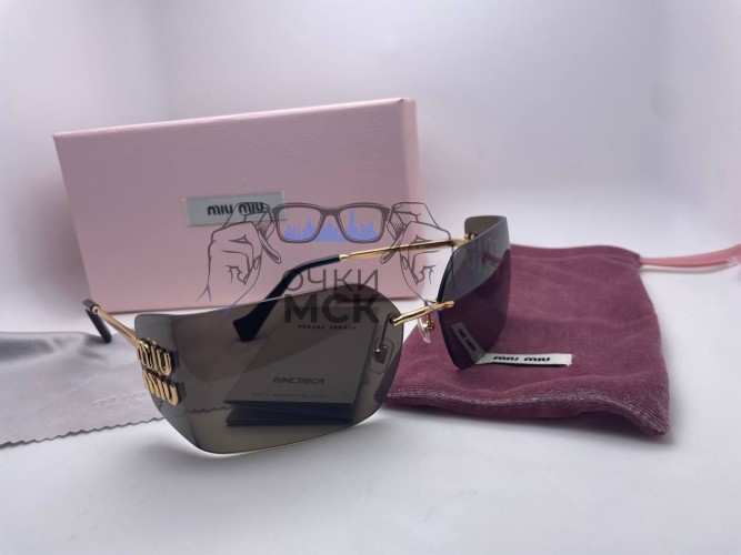 Очки Miu Miu MU 54YS 5AK30B Gold/Light Black солнцезащитные женские оригинал