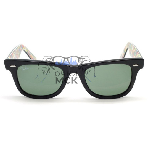 Очки Ray Ban Wayfarer Special Series RB2140 натуральный зеленый солнцезащитные унисекс женские мужские оригинал
