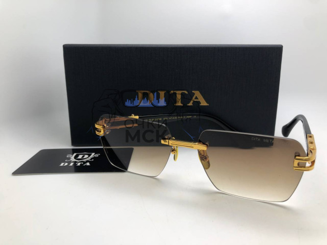 Очки Dita 6018-145 Gold/Brown Коричневый градиент солнцезащитные унисекс женские мужские оригинал