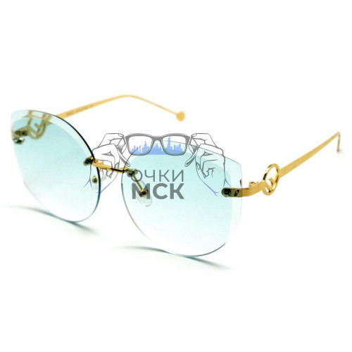 Очки Fendi F is Fendi FF 0296/S Аквамарин градиент солнцезащитные женские оригинал