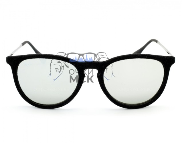 Очки Ray Ban Erika Velvet Edition RB 4171 Серый зеркальный солнцезащитные унисекс женские мужские оригинал