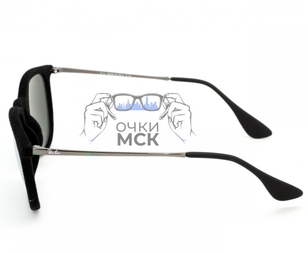 Очки Ray Ban Erika Velvet Edition RB 4171 Серый зеркальный солнцезащитные унисекс женские мужские оригинал
