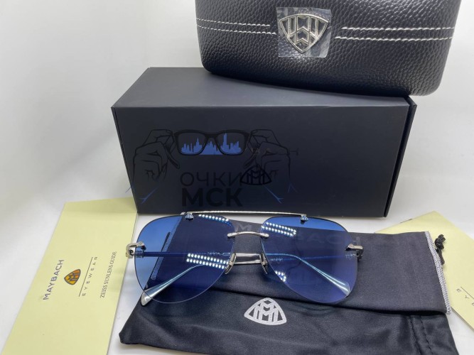 Очки Maybach Aviator S Silver/Blue солнцезащитные мужские оригинал