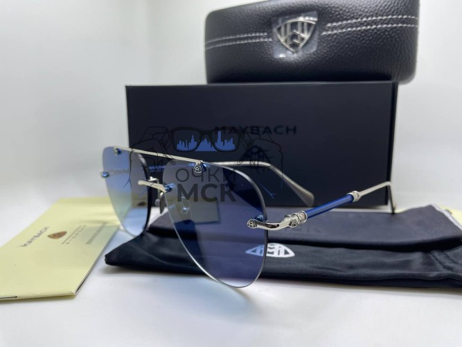 Очки Maybach Aviator S Silver/Blue солнцезащитные мужские оригинал