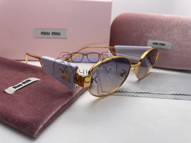 Очки Miu Miu Vintage Gold/Grey солнцезащитные женские оригинал