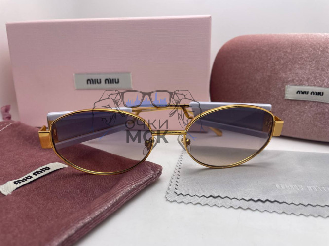 Очки Miu Miu Vintage Gold/Grey солнцезащитные женские оригинал