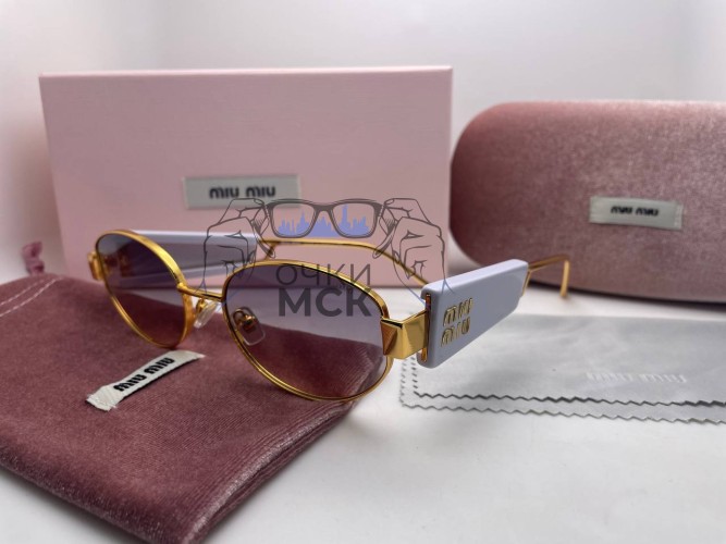 Очки Miu Miu Vintage Gold/Grey солнцезащитные женские оригинал