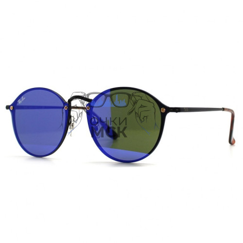 Очки Ray Ban RB3574N Blaze Round Темный градиент солнцезащитные унисекс женские мужские оригинал
