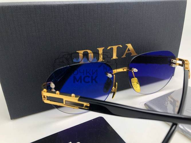 Очки Dita 075-152-A-03 Gold/Blue Синий градиент солнцезащитные унисекс женские мужские оригинал