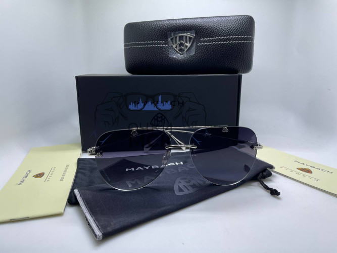 Очки Maybach Aviator S Silver/Dark Grey Темный градиент солнцезащитные мужские оригинал