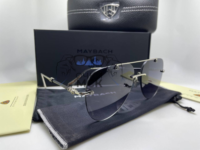 Очки Maybach Aviator S Silver/Dark Grey Темный градиент солнцезащитные мужские оригинал