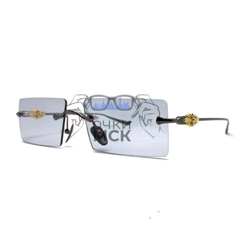 Очки Chrome Hearts HELLZ BELLZ GB Светло-серые солнцезащитные унисекс женские мужские оригинал