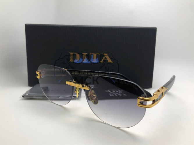 Очки Dita 075-152-A-03 Gold/Grey Серый градиент солнцезащитные унисекс женские мужские оригинал