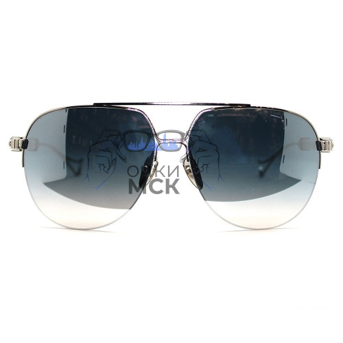 Очки Chrome Hearts FULL BK/BP Серый зеркальный градиент