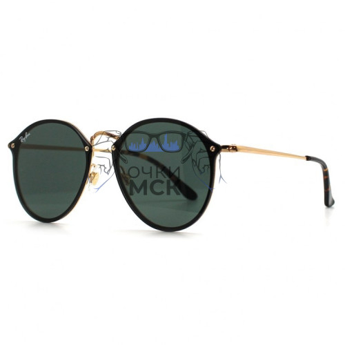 Очки Ray Ban RB3574N Blaze Round Натуральный зеленый солнцезащитные унисекс женские мужские оригинал