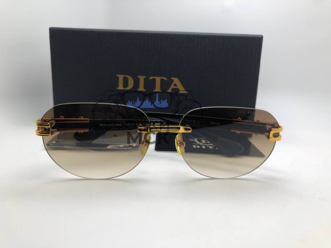 Очки Dita 075-152-A-03 Gold/Brown Коричневый градиент солнцезащитные унисекс женские мужские оригинал