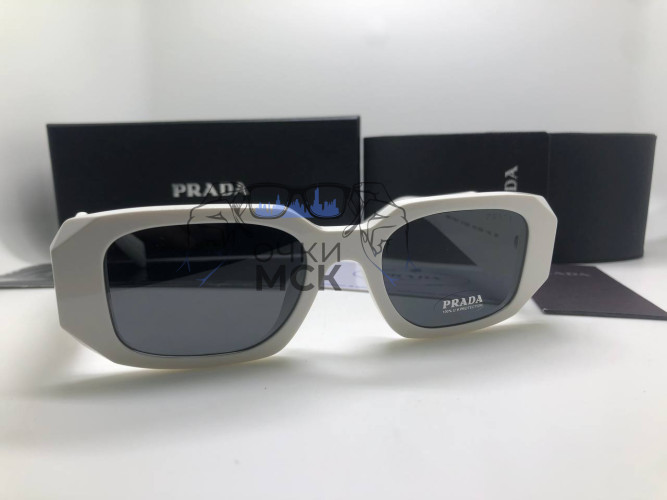Очки Prada Diamond White/Black солнцезащитные женские оригинал