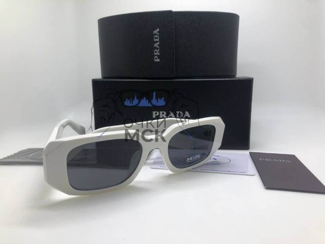 Очки Prada Diamond White/Black солнцезащитные женские оригинал